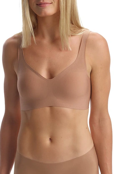 Commando Butter Soft-support Back-closure Bralette In Toffee