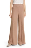 L Agence The Crawford Rib Knit Wide-leg Pants In Hazelnut
