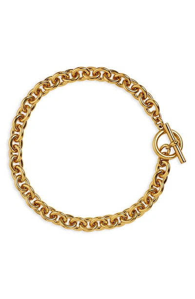 Zimmermann Chain Toggle Choker Necklace In Golden Brass