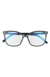 Kate Spade Aubree 53mm Blue Light Blocking Reading Glasses In Black/ Clear - Blue Block