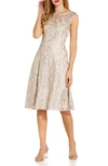 ADRIANNA PAPELL EMBROIDERED COCKTAIL DRESS,AP1E208600