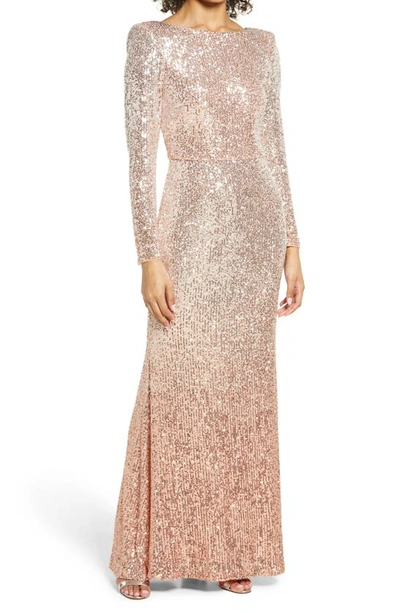 eliza j sequin fringe long sleeve cocktail dress Bell Sleeve Eliza J Champagne Dress Eliza J Sequin Fringe Long Sleeve  Cocktail Dress Bloomingdale's