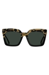 Raen Vine 54mm Square Sunglasses In Chai/ Green