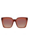 Raen Vine 54mm Square Sunglasses In Sedona/ Hi Pro Bronze