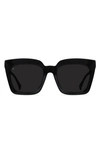 Raen Vine 54mm Square Sunglasses In Black/ Dark Smoke
