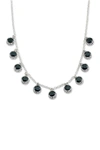 Samuel B Jewelry Sterling Silver Round Black Onyx Necklace In Black