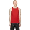 GIVENCHY RED SQUARE TANK TOP