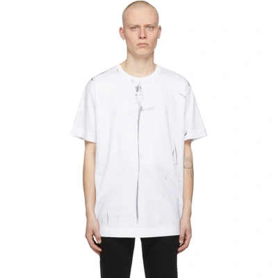 Givenchy Mens White Tattoo Cross Graphic-print Cotton-jersey T-shirt Xs