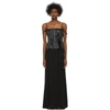 GIVENCHY BLACK SATIN RIBBON BUSTIER DRESS