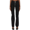 GIVENCHY BLACK INTEGRAL ZIP JEANS