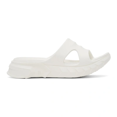 Givenchy Teaser Capsule Marshmallow Slider Rubber Sandals In Off White