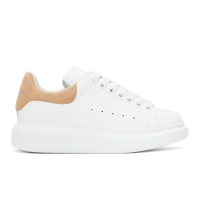 Alexander Mcqueen White & Pink Oversized Sneakers In White,beige