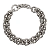 ALYX SILVER LEATHER DETAILS CHUNKY CHAIN NECKLACE