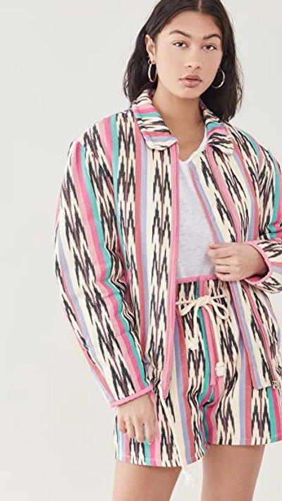 Isabel Marant Étoile Iaustey Printed Cotton-canvas Jacket In Multicolour