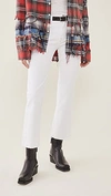 R13 Kick Fit Cropped Flared Jeans In Bale White
