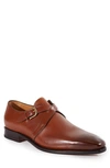 Paul Stuart Galante Double Monk Strap Shoe In Brown Leather