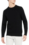 Theory Latham Raglan Crewneck Sweater In Black