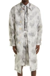 FENDI HORTENSIA FLORAL SILK TRENCH COAT,FF0394-AFDH