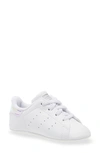 Adidas Originals Girls' Stan Smith Slip On Crib Sneakers - Baby, Walker In White/silver