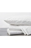 Coyuchi Set Of 2 Organic Crinkled Percale Pillowcases In Alpine White