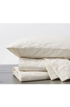 Coyuchi Set Of 2 Organic Crinkled Percale Pillowcases In Undyed