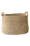 WILL AND ATLAS OVAL JUTE BASKET,WT020/NAT