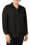 Foxcroft Kylie Non-iron Button-up Shirt In Black