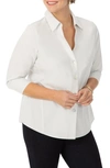 Foxcroft Paityn Non-iron Cotton Shirt In Cloud Grey
