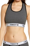 Tomboyx Racerback Soft Bra In Charcoal