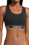 Tomboyx Racerback Soft Bra In Black/ Black