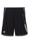Under Armour Kids' Ua Stunt 3.0 Performance Athletic Shorts In Black