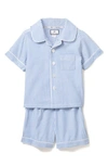 Petite Plume Unisex French Blue Seersucker Pajama Shorts Set - Baby, Little Kid, Big Kid In Blue