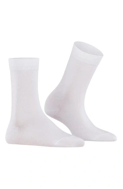 Falke Cotton Touch Cotton Blend Socks In White