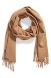 Rag & Bone Classic Wool Scarf In Camel