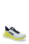 Hoka One One Mach 4 Running Shoe In Blue Flower / Citrus