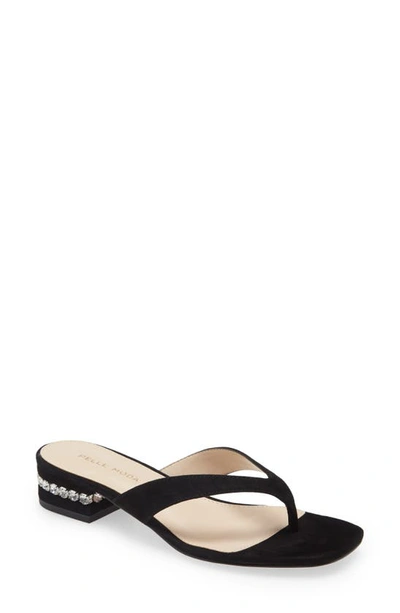 Pelle Moda Niall Slide Sandal In Black Suede