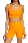 Year Of Ours Orange Ribbed Gym Sports Bra - Atterley