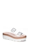 Chinese Laundry Surfs Up Platform Sandal In Vinyl Clear In Brown