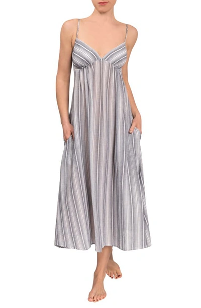 Everyday Ritual Olivia Striped Cotton Nightgown In Perissa Stripe