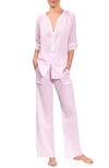 Everyday Ritual Jamie Simone V-neck Long Pajama Set In Pink