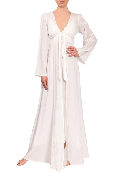 Everyday Ritual Diane Cotton Duster Robe In White