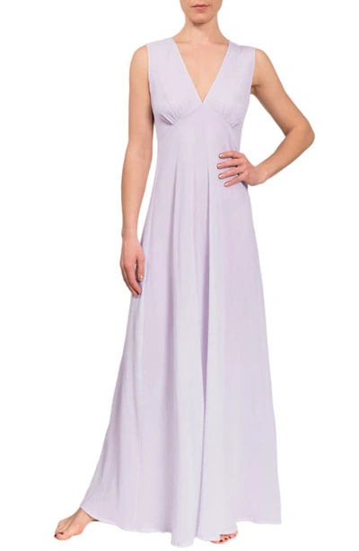 Everyday Ritual Amelia Empire-waist Nightgown In Lavender