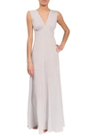 Everyday Ritual Amelia Sleeveless Empire Nightgown In Mist