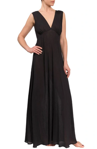 Everyday Ritual Amelia Long Nightgown In Black