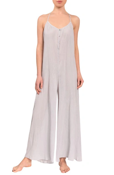 Everyday Ritual Kaitlyn Wide-leg Halter-neck Jumpsuit In Mist