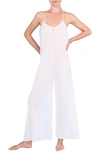 Everyday Ritual Kaitlyn Wide-leg Halter-neck Jumpsuit In White