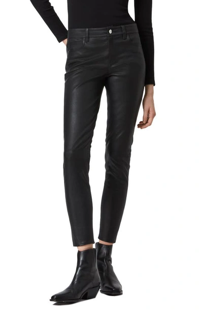 Allsaints Ina Leather Pants In Black