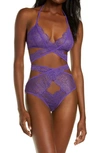 OH LA LA CHERI CHARLENA CROSSOVER HALTER BRALETTE & HIGH WAIST PANTIES SET,40-11258