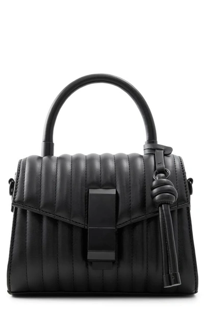 Aldo Erilissax Faux Leather Handbag In Black/ Black