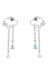 Girls Crew Reigning Clouds Dangle Earrings In Silver-tone